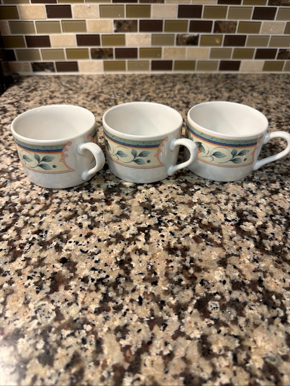 Tea / Coffee Cups Mugs Farberware Casual Concepts Eloquence 1995 347 - Set of 3